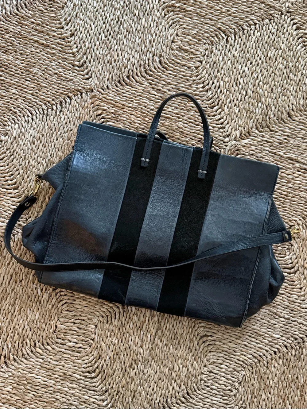 Clare V Leather Weekender Bag